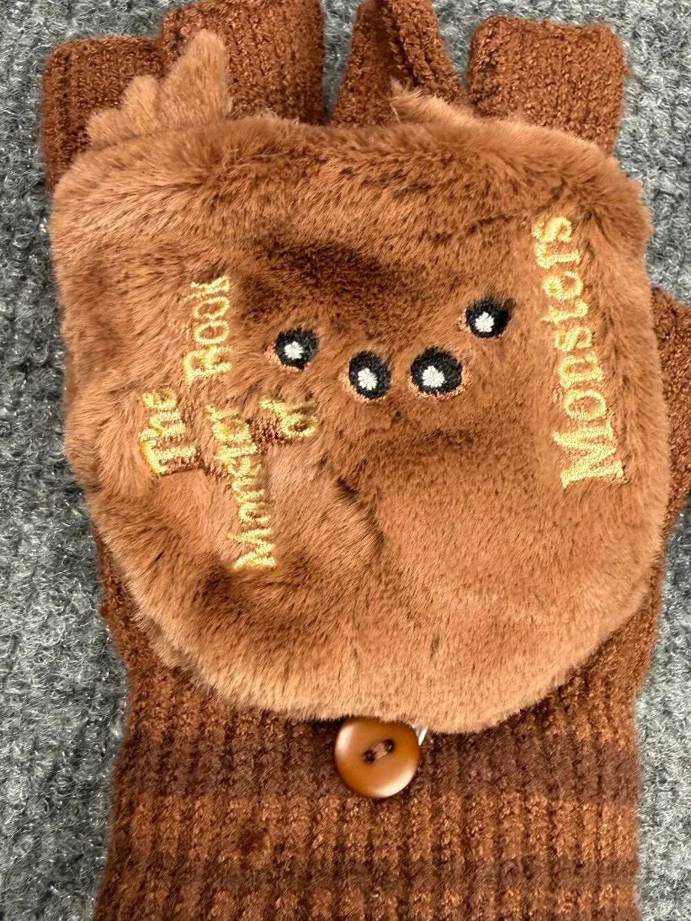 Harry Potter The Monster Book of Monsters Convertible Fingerless Gloves Mittens
